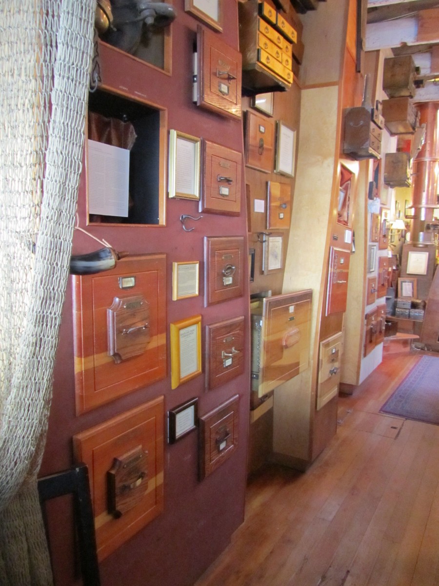 Drawers full of curious piraty things at 826 Valencia